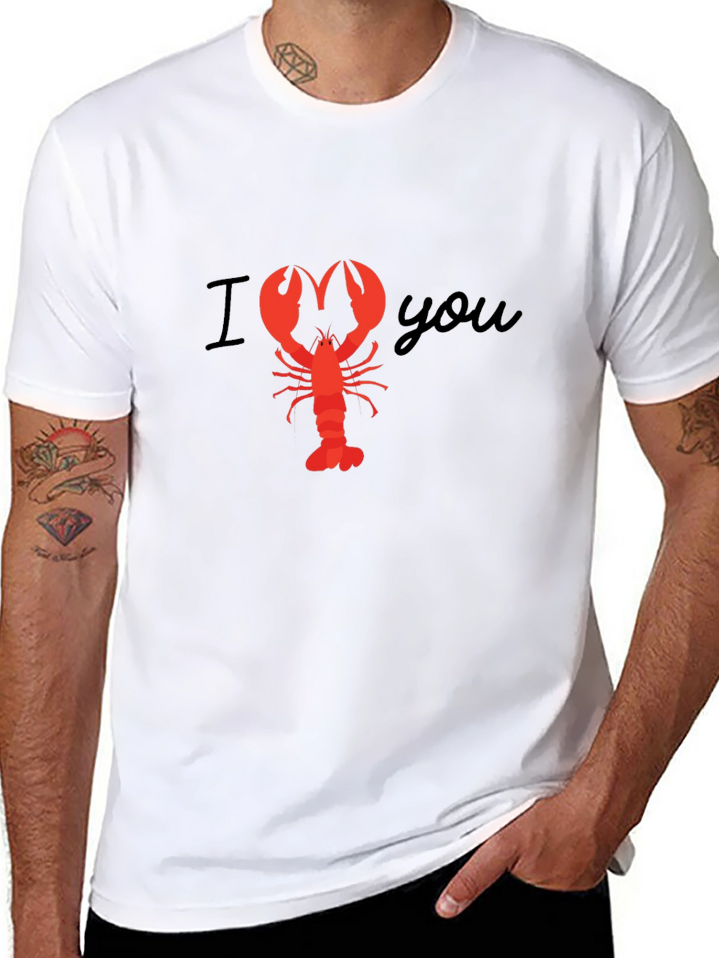 I Lobster You Graphic Tee - Black T-Shirt