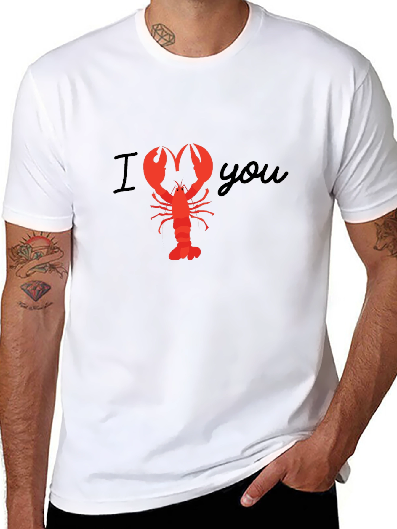 I Lobster You Graphic Tee - Black T-Shirt