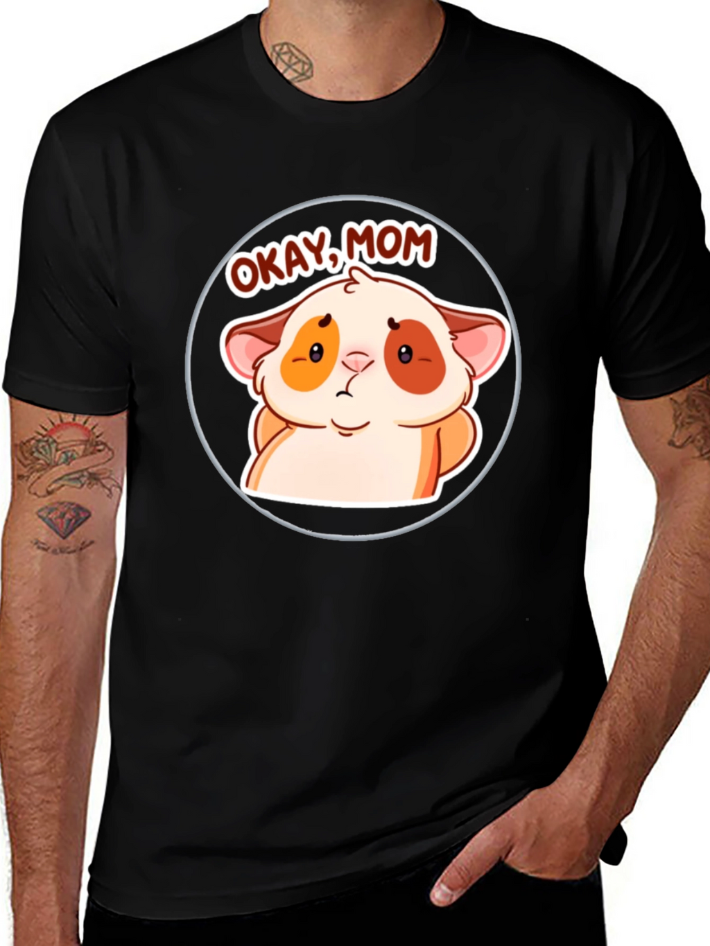 Okay Mom! Cute Hamster Cartoon T-Shirt
