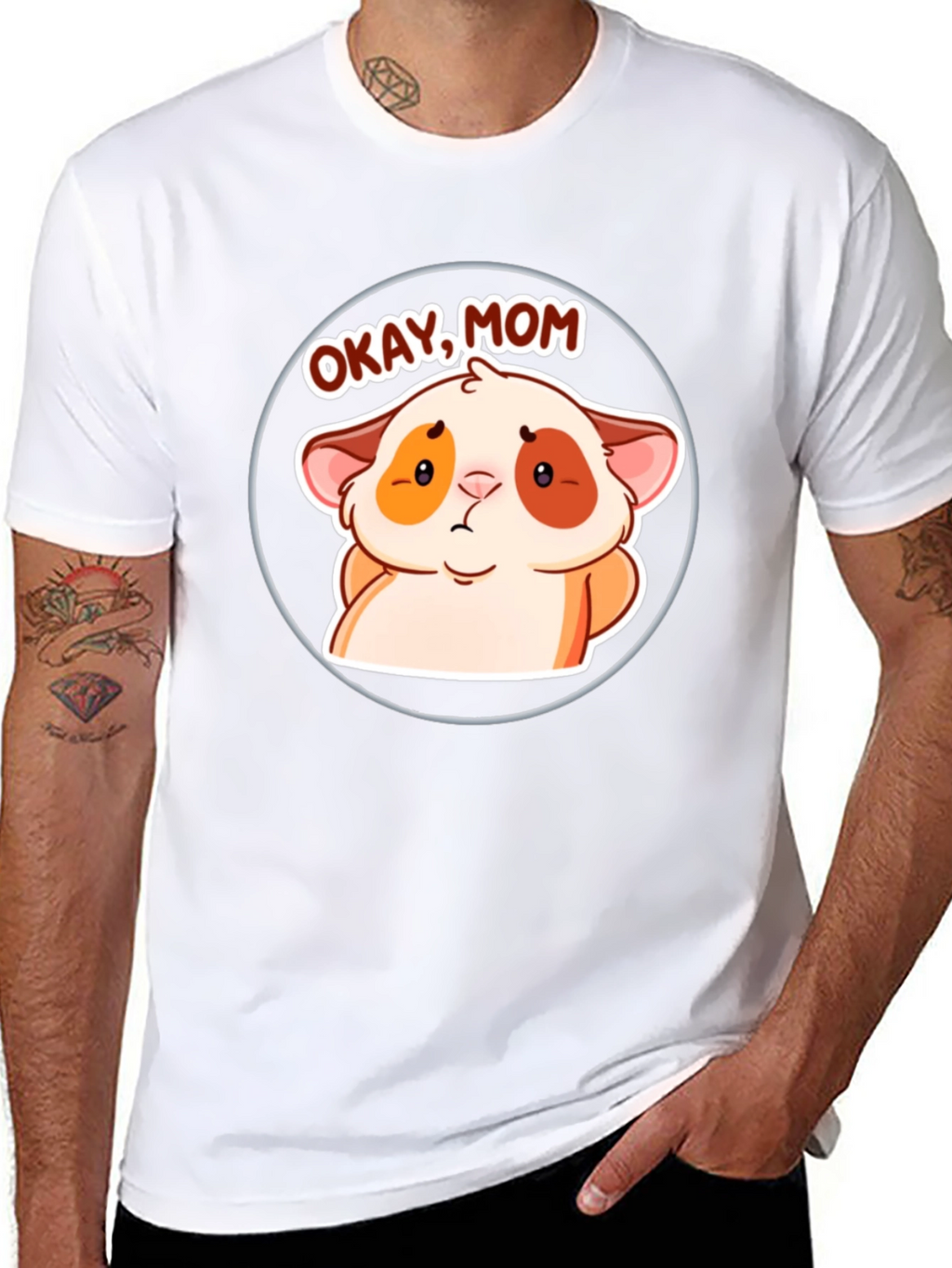 Okay Mom! Cute Hamster Cartoon T-Shirt