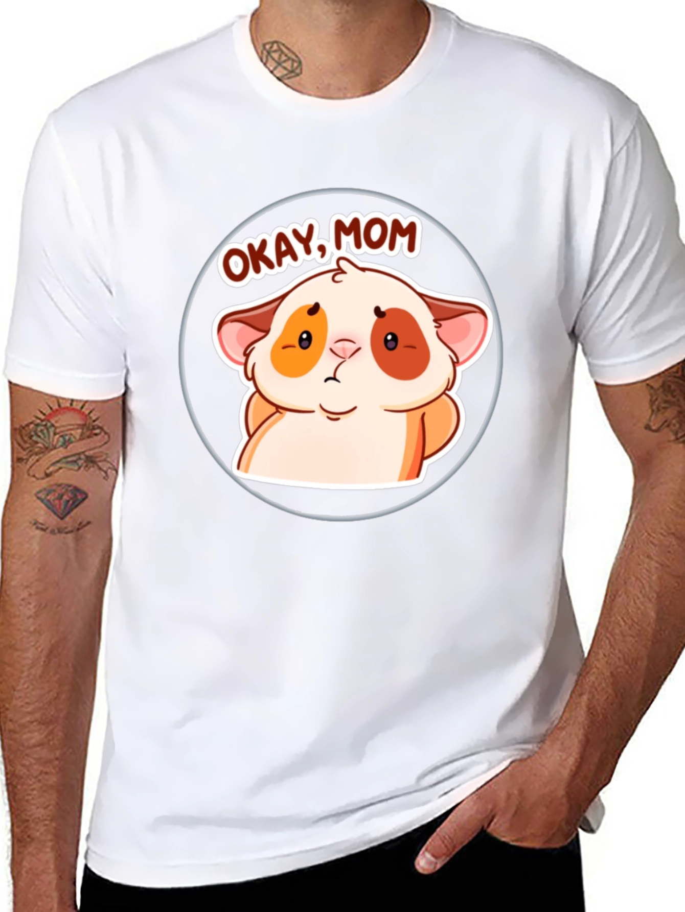 Okay Mom! Cute Hamster Cartoon T-Shirt