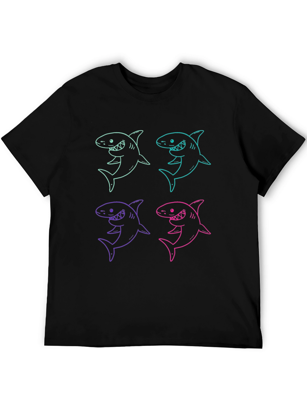 Shark Graphic Print Mens T-Shirt