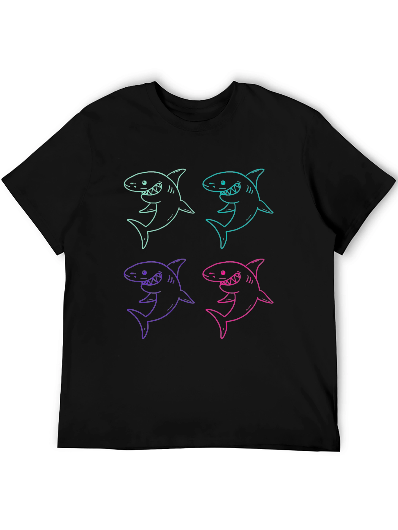 Shark Graphic Print Mens T-Shirt