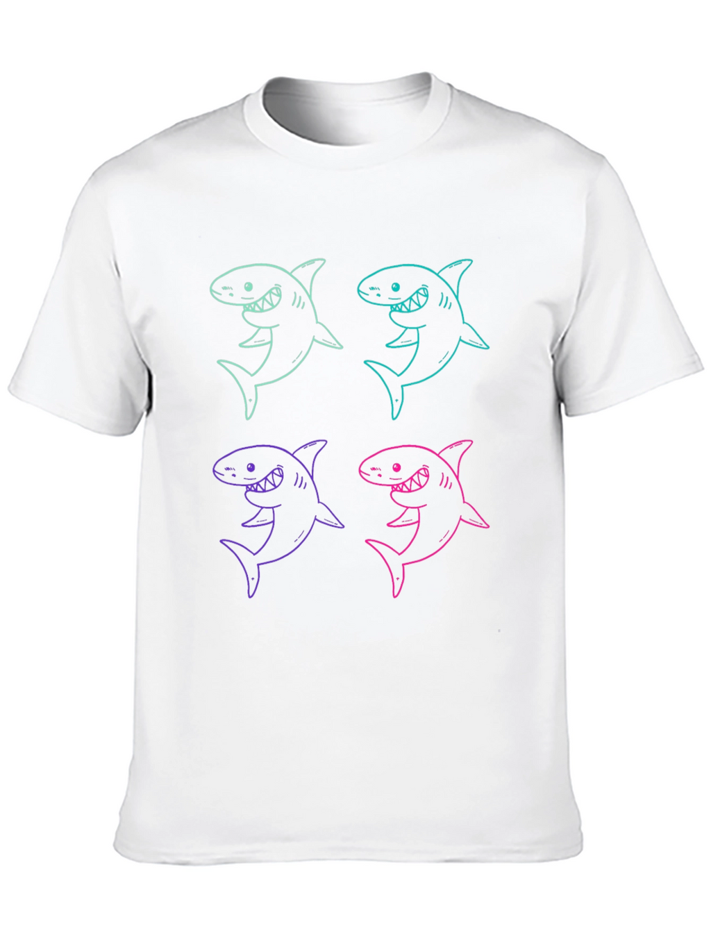 Shark Graphic Print Mens T-Shirt