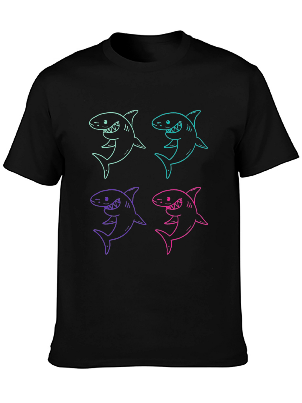 Shark Graphic Print Mens T-Shirt