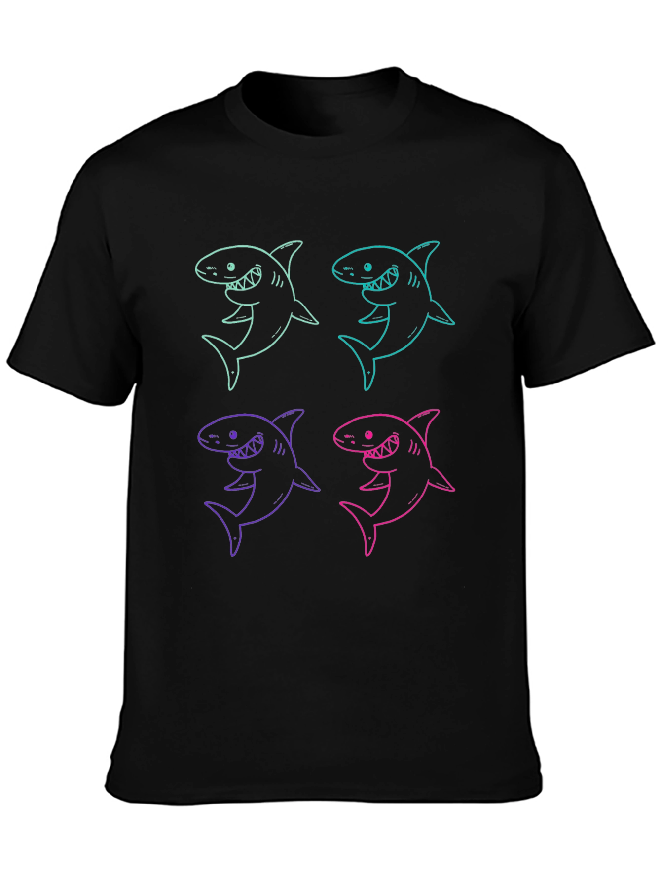 Shark Graphic Print Mens T-Shirt