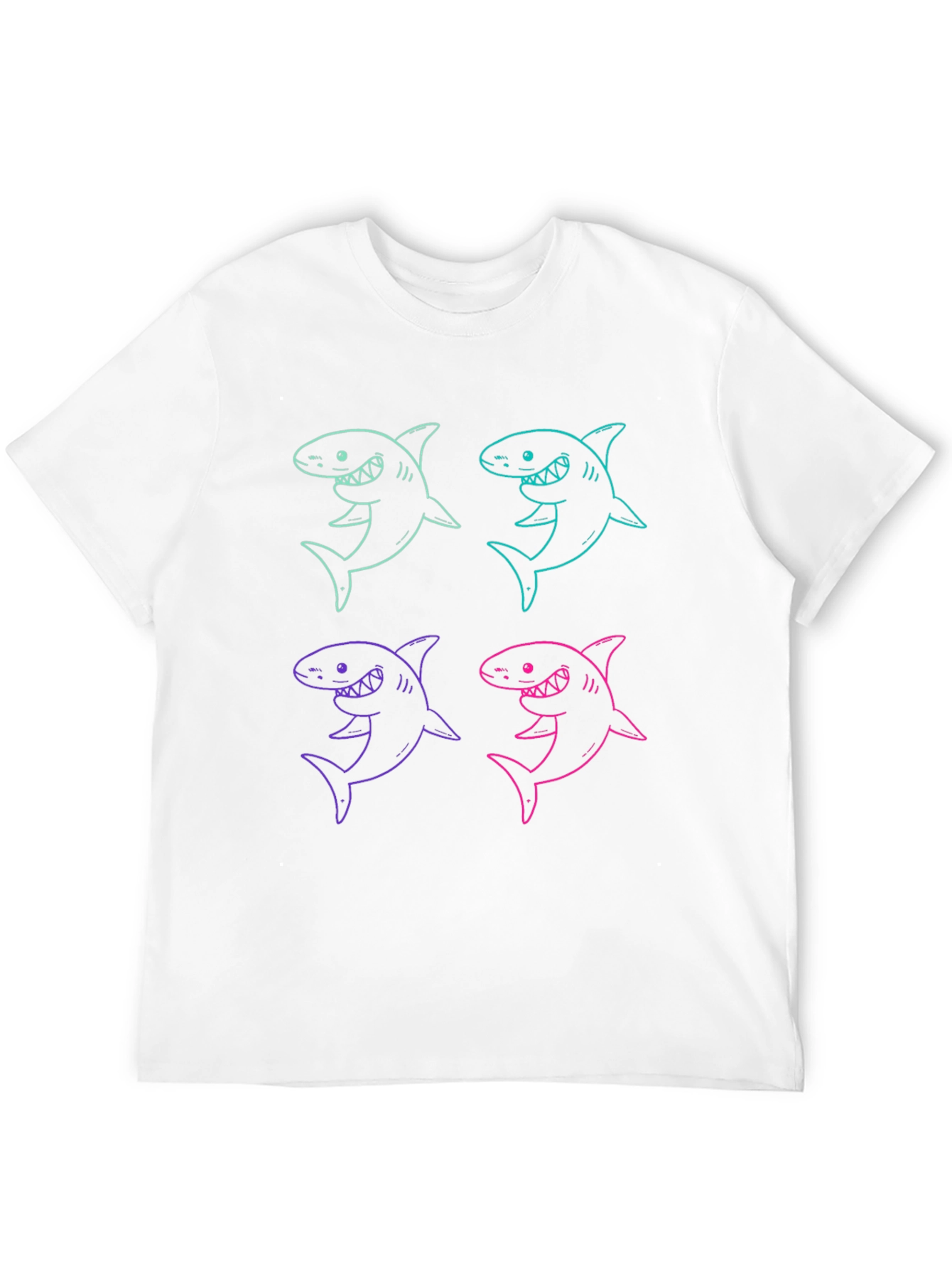 Shark Graphic Print Mens T-Shirt