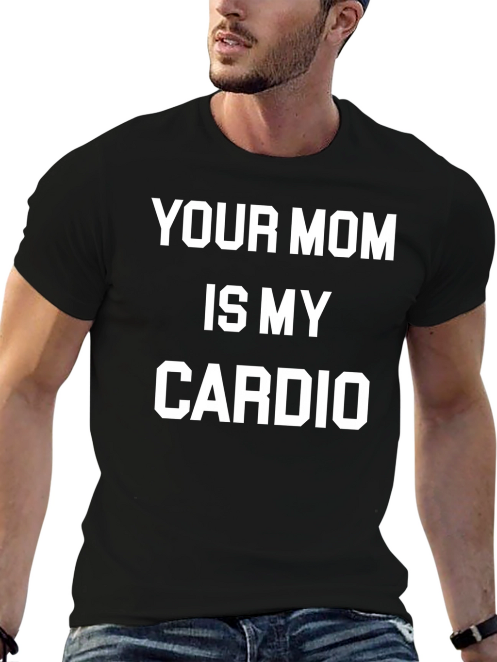 Funny Your Mom is My Cardio Graphic Tee