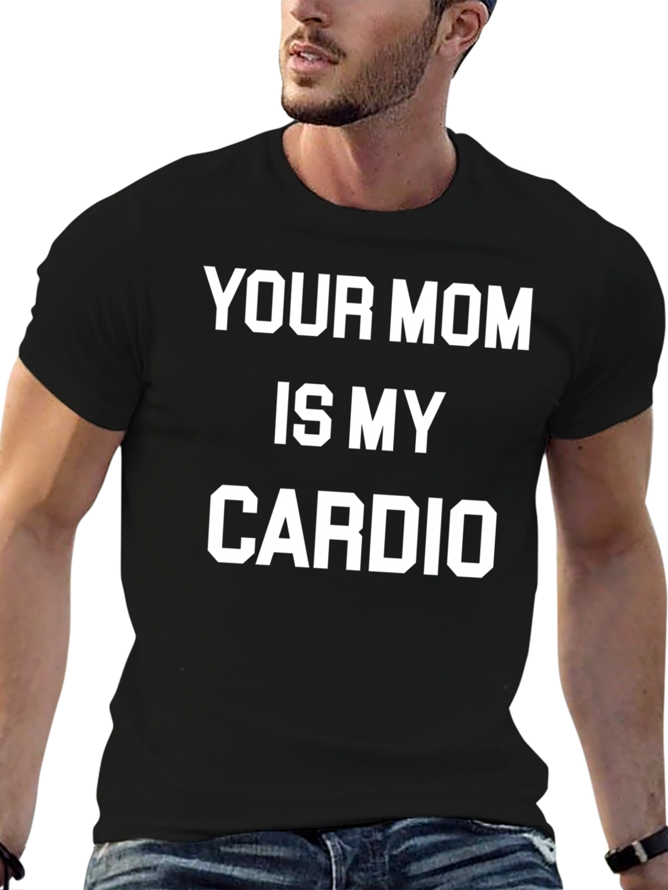 Funny Your Mom is My Cardio Graphic Tee
