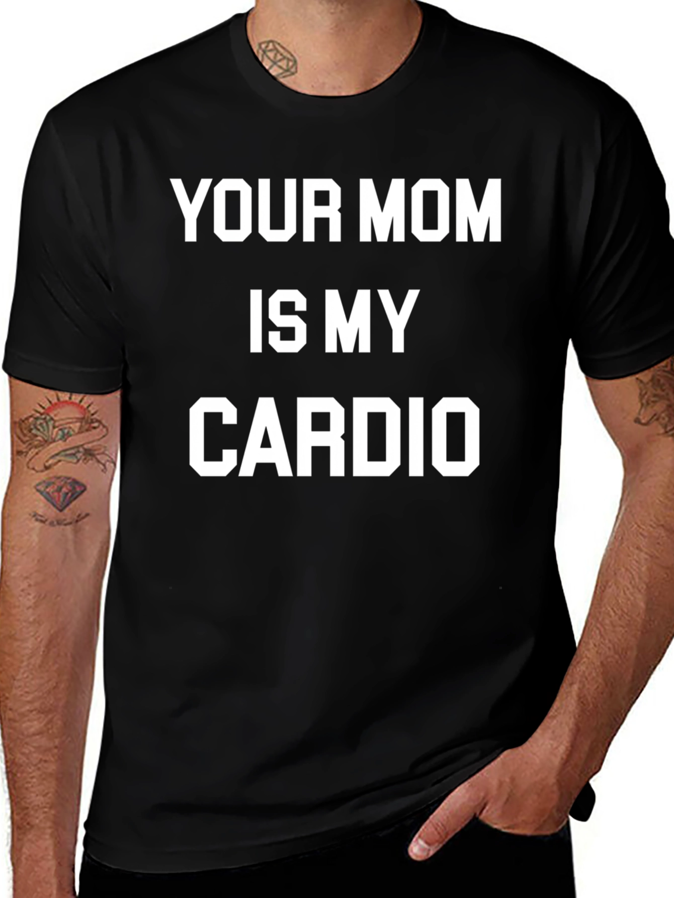 Funny Your Mom is My Cardio Graphic Tee