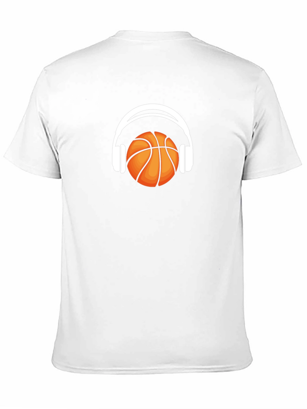 Basketball Headphones Graphic T-Shirt - Stylish Mens Tee