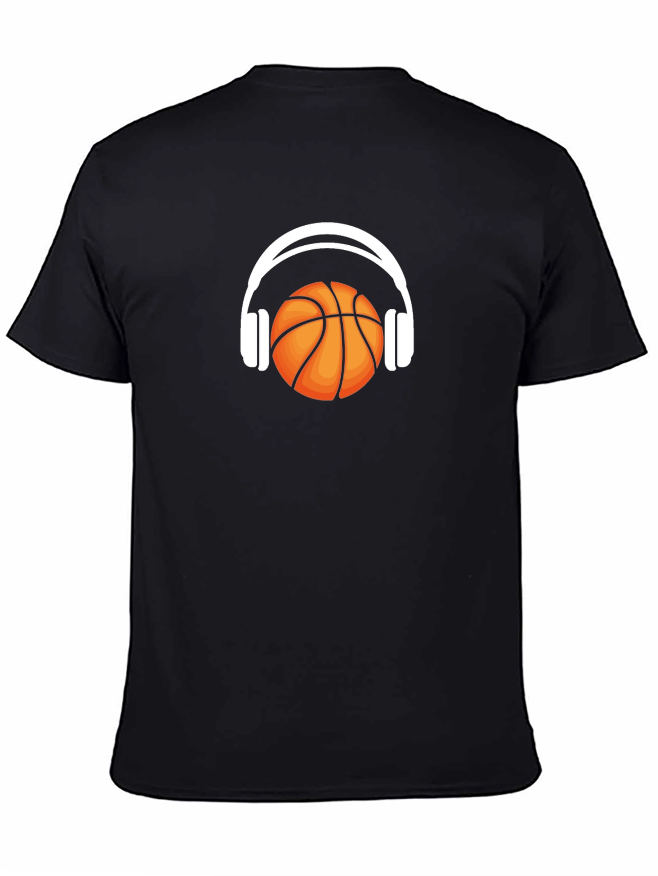 Basketball Headphones Graphic T-Shirt - Stylish Mens Tee