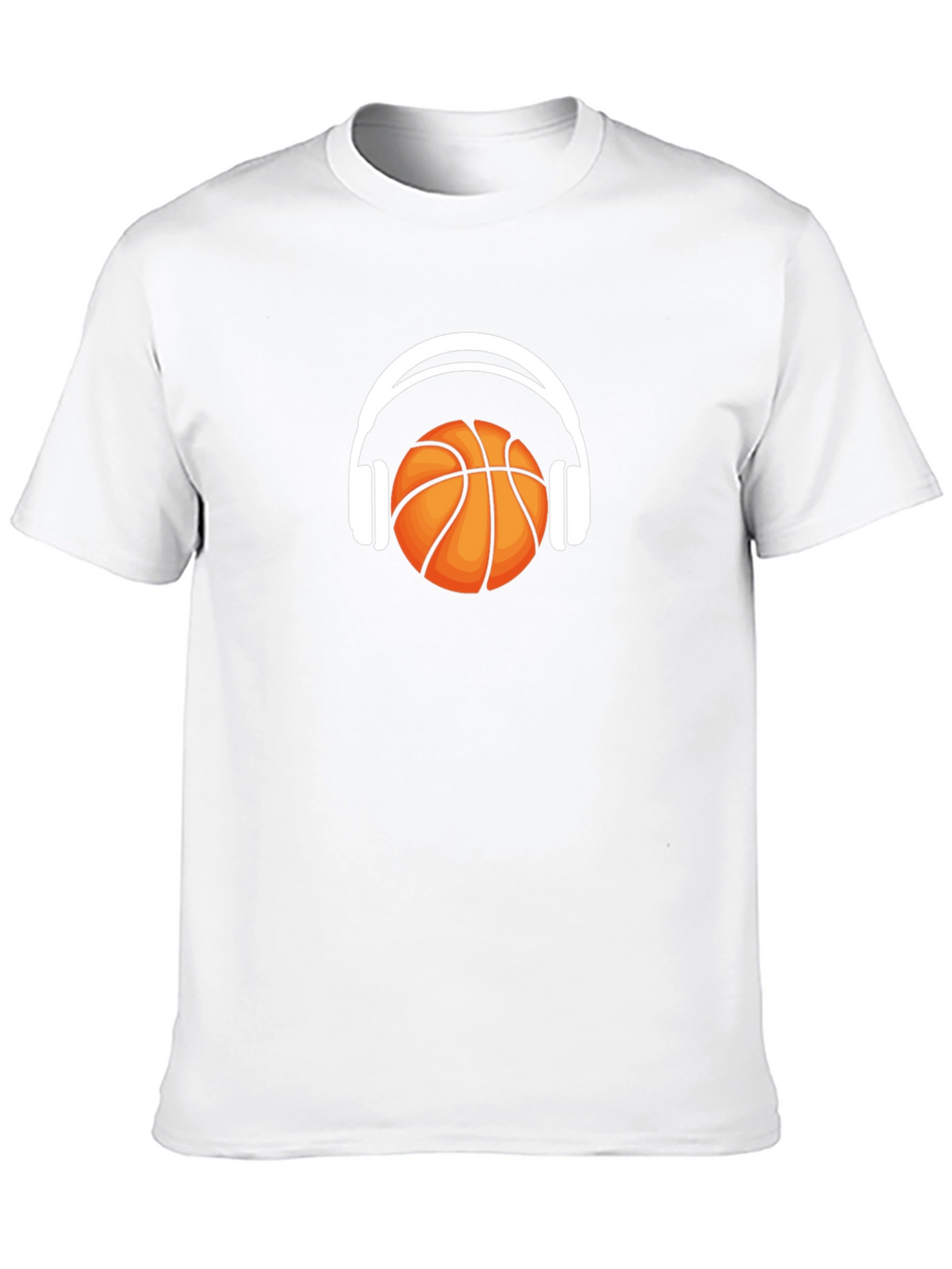 Basketball Headphones Graphic T-Shirt - Stylish Mens Tee