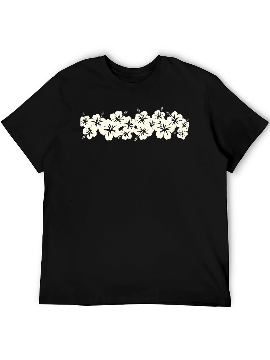 Floral Hibiscus Graphic Black T-Shirt