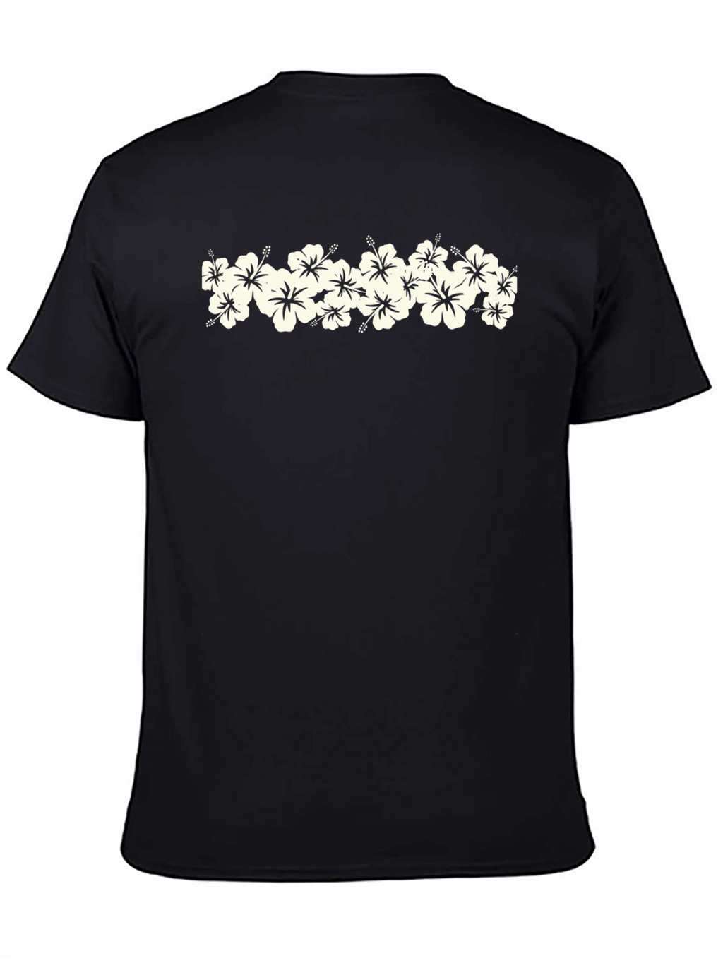 Floral Hibiscus Graphic Black T-Shirt