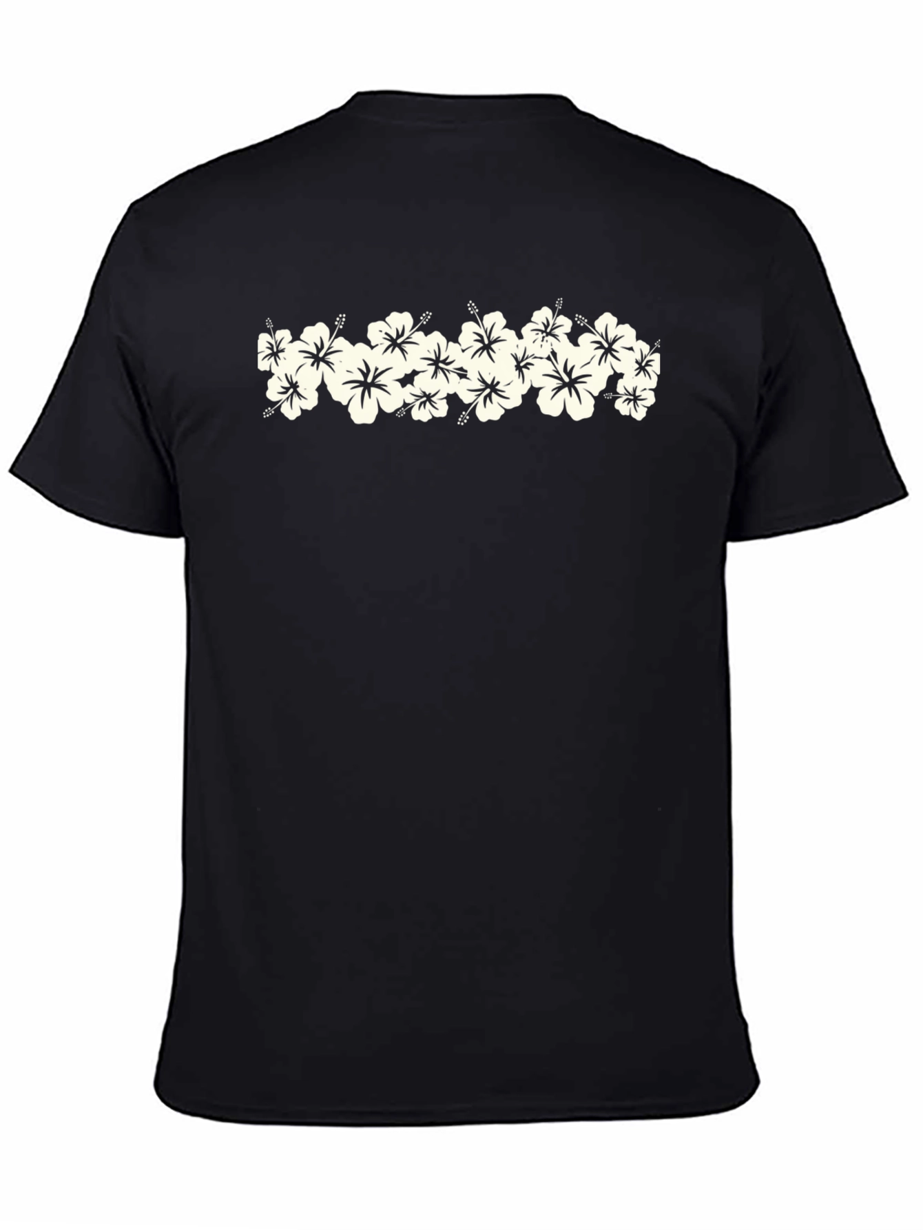 Floral Hibiscus Graphic Black T-Shirt