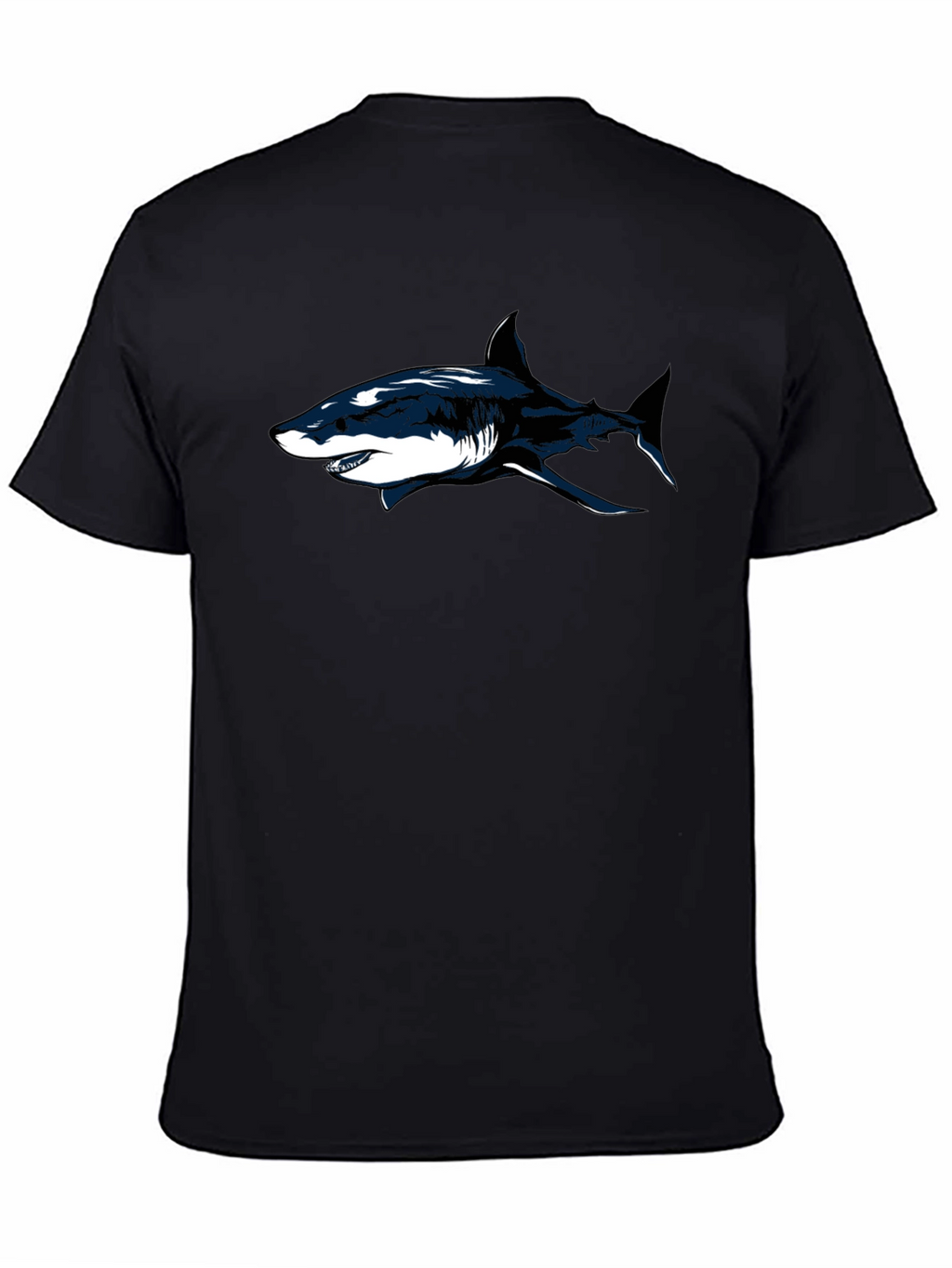 Shark Graphic Black T-Shirt - Cool Casual Tee