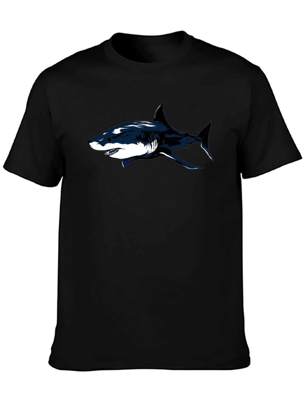 Shark Graphic Black T-Shirt - Cool Casual Tee