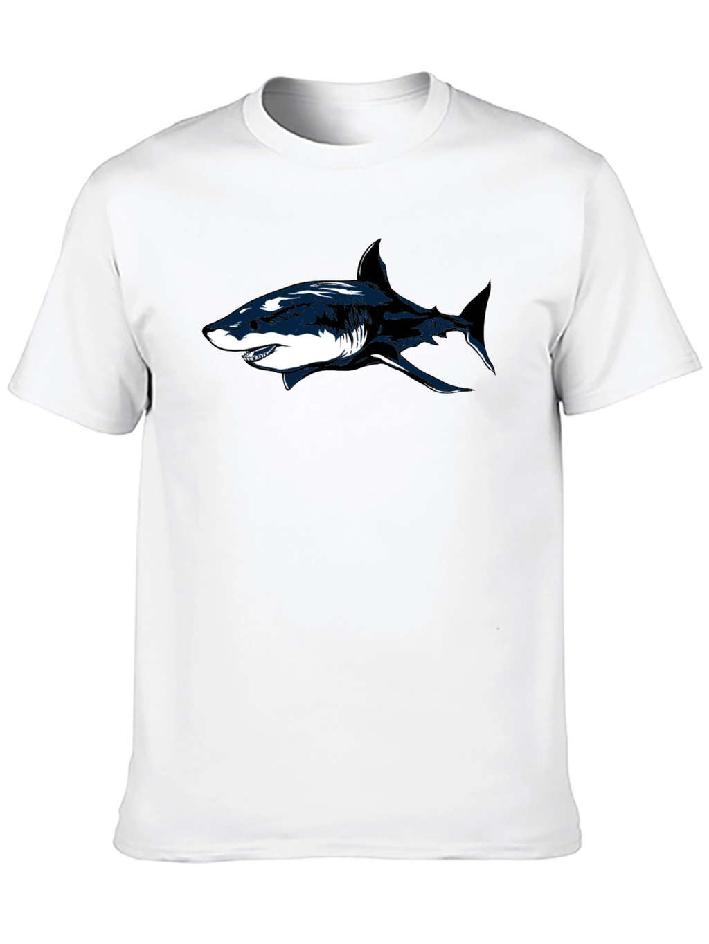 Shark Graphic Black T-Shirt - Cool Casual Tee
