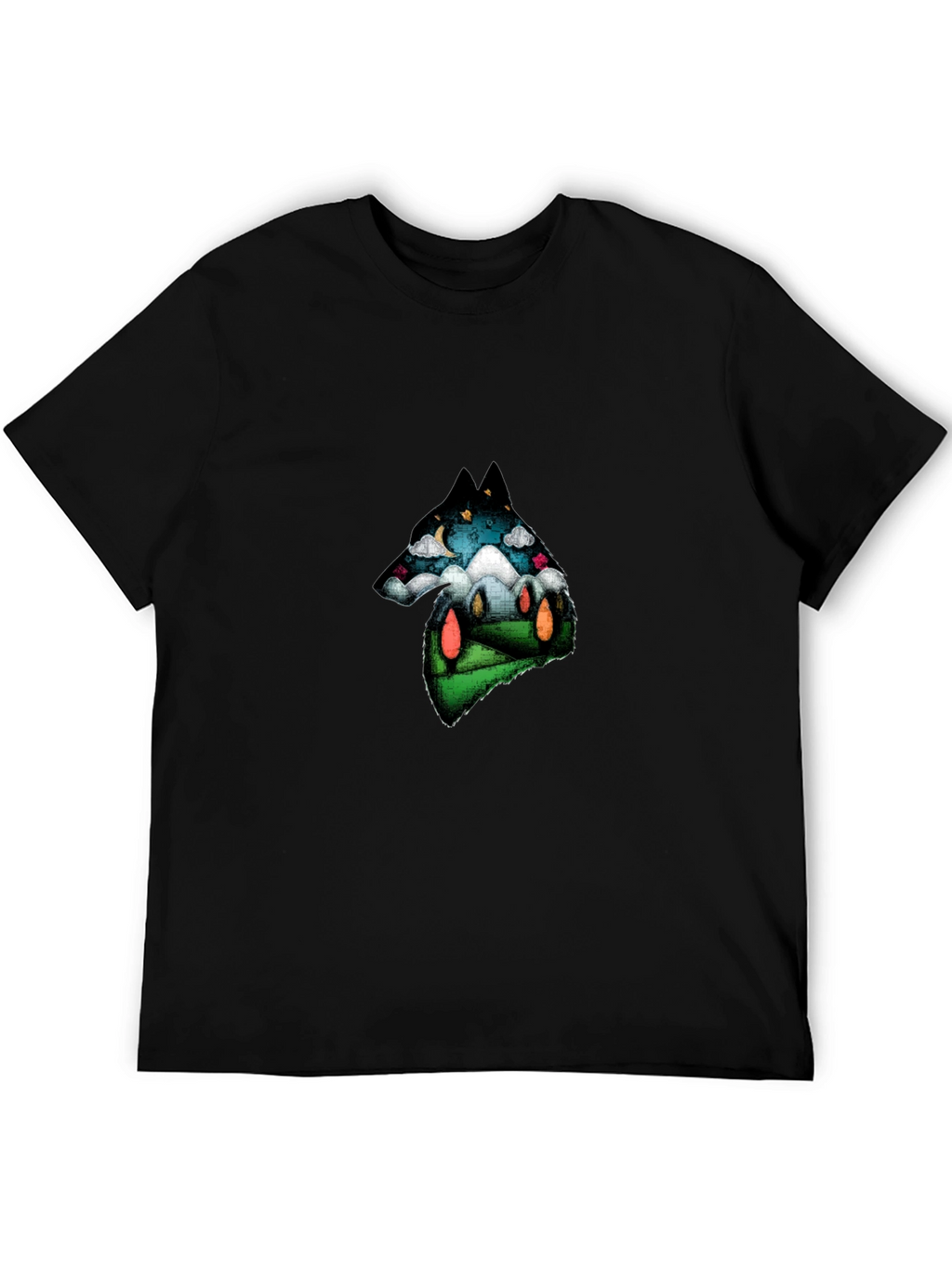 Wolf Landscape Graphic T-Shirt - Unique Design