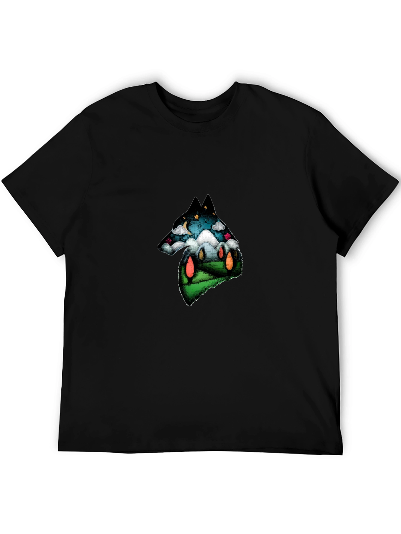 Wolf Landscape Graphic T-Shirt - Unique Design