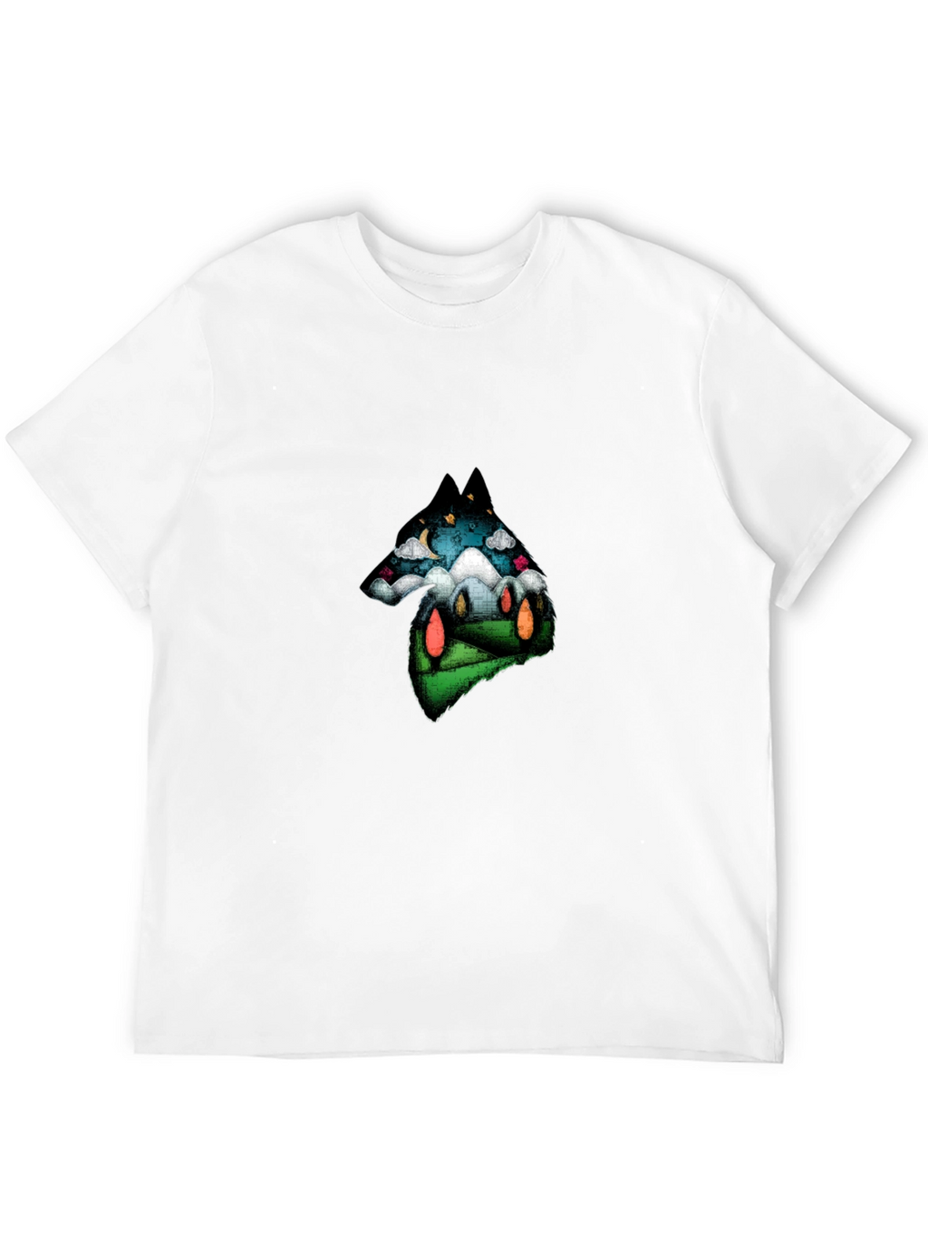 Wolf Landscape Graphic T-Shirt - Unique Design