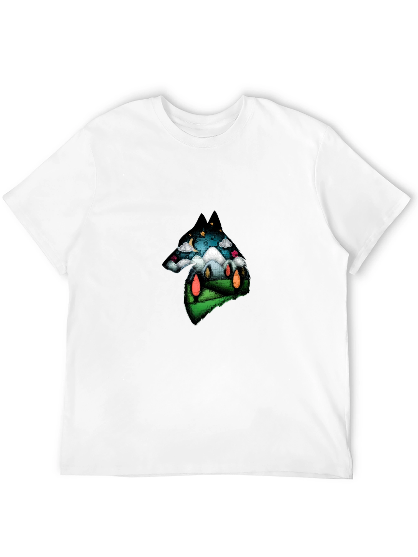 Wolf Landscape Graphic T-Shirt - Unique Design