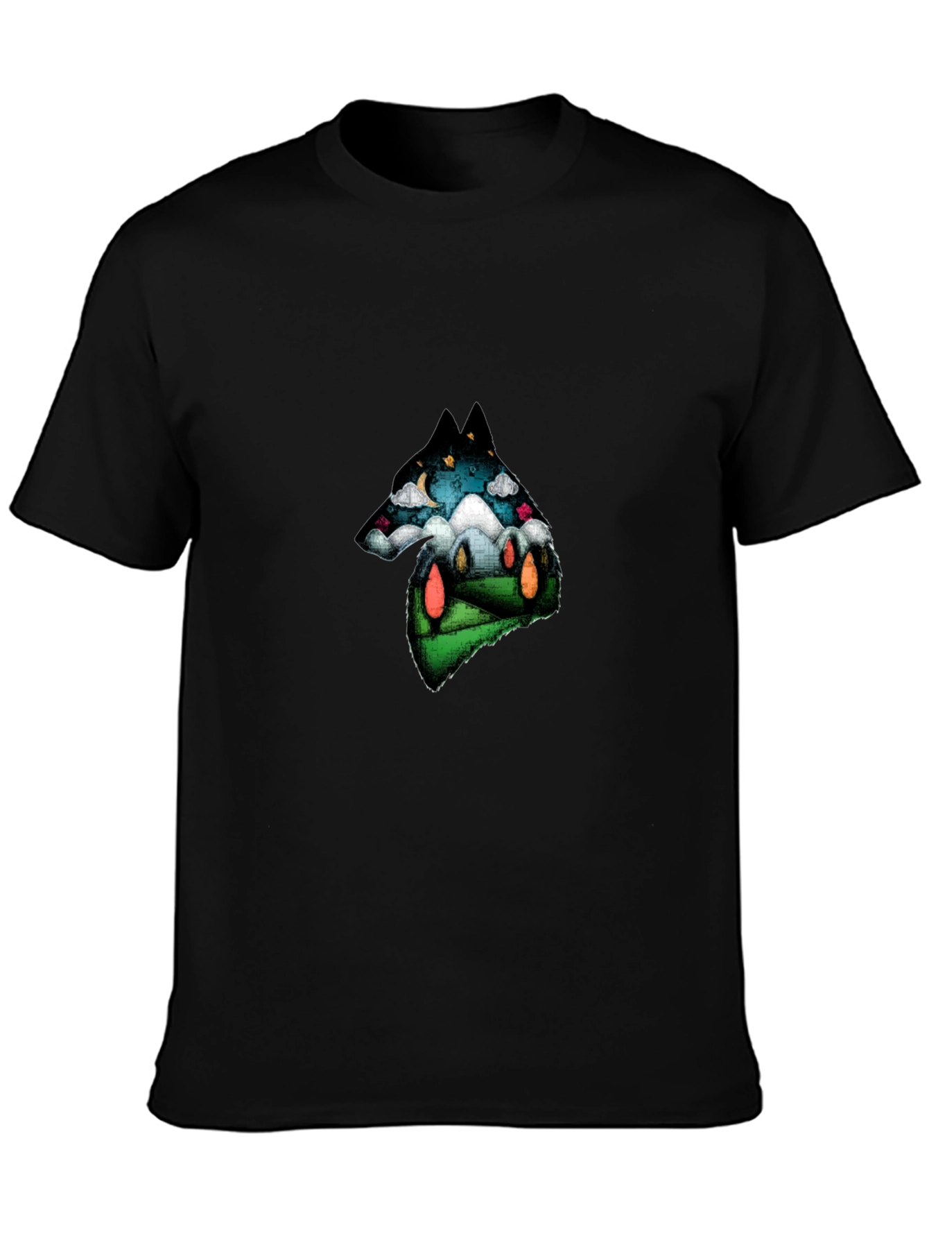 Wolf Landscape Graphic T-Shirt - Unique Design