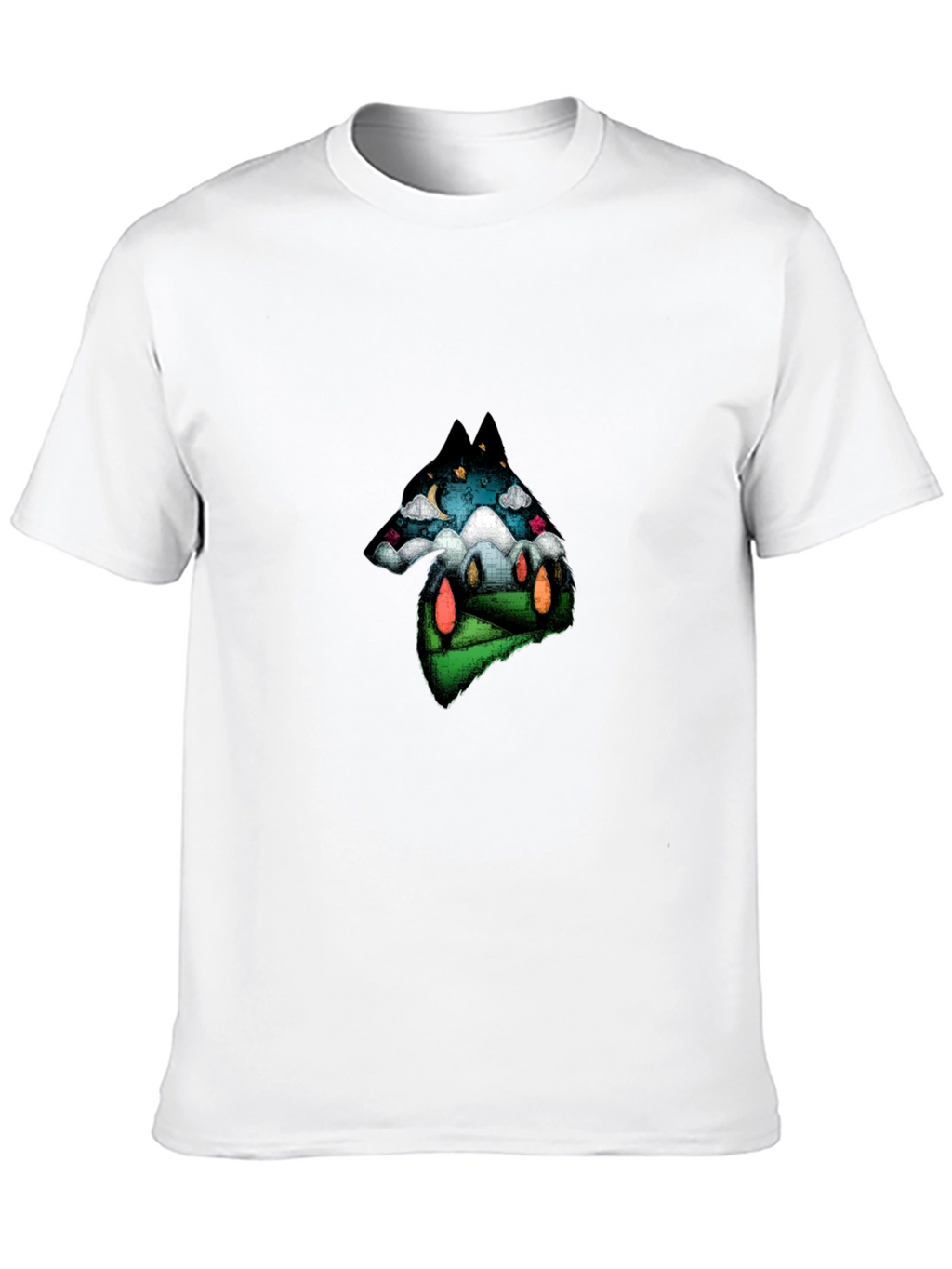 Wolf Landscape Graphic T-Shirt - Unique Design