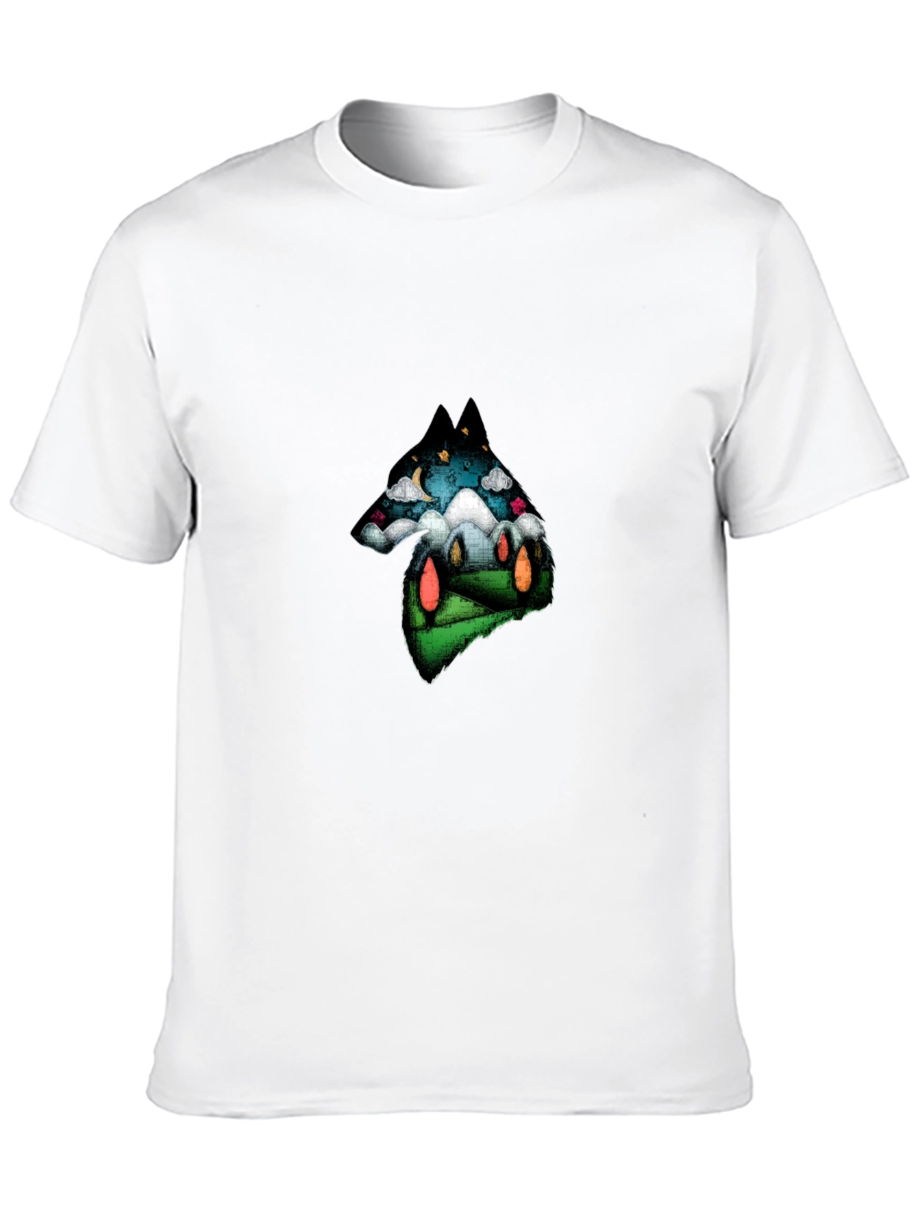 Wolf Landscape Graphic T-Shirt - Unique Design