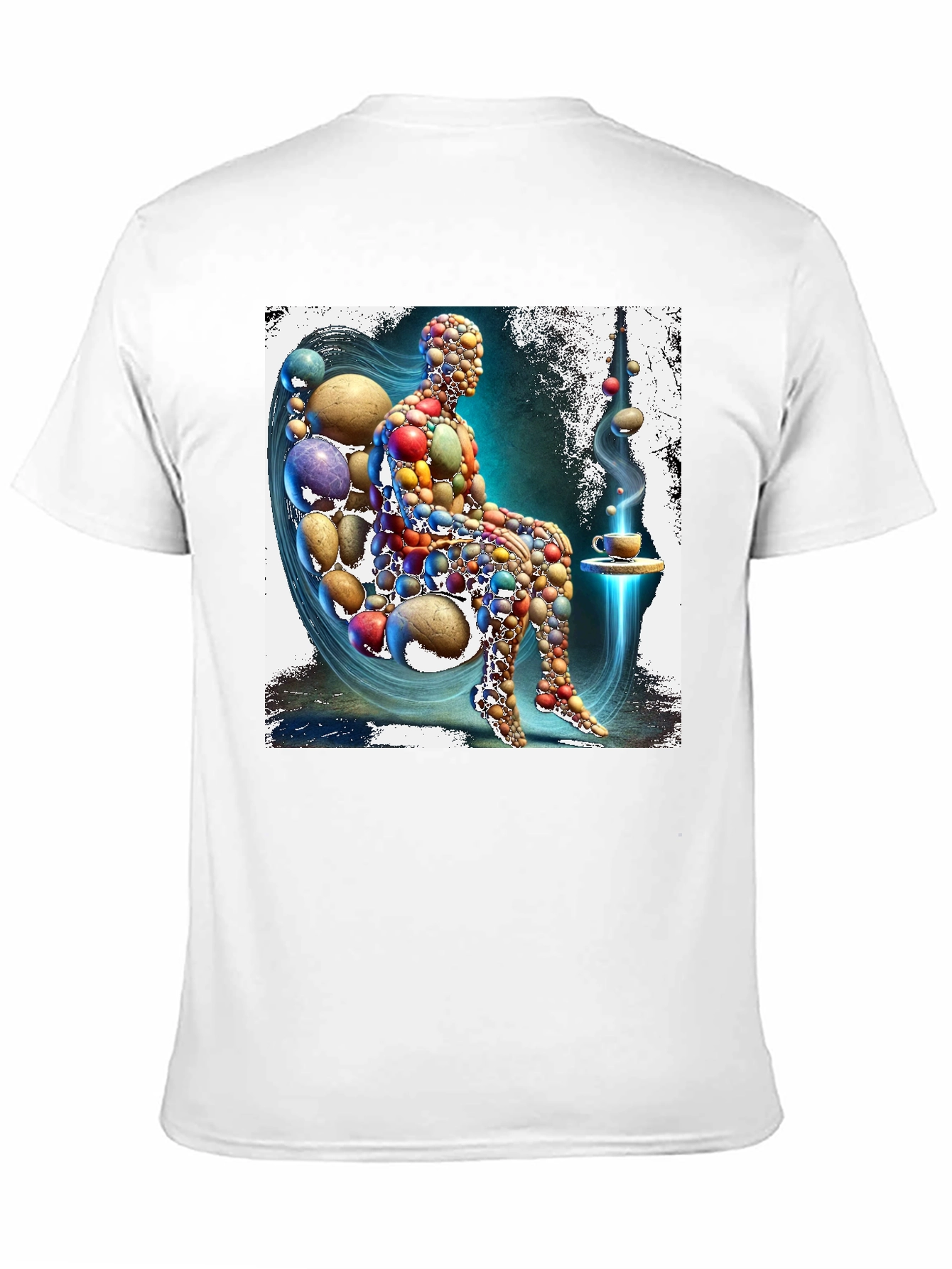 Abstract Pebble Person Black T-Shirt