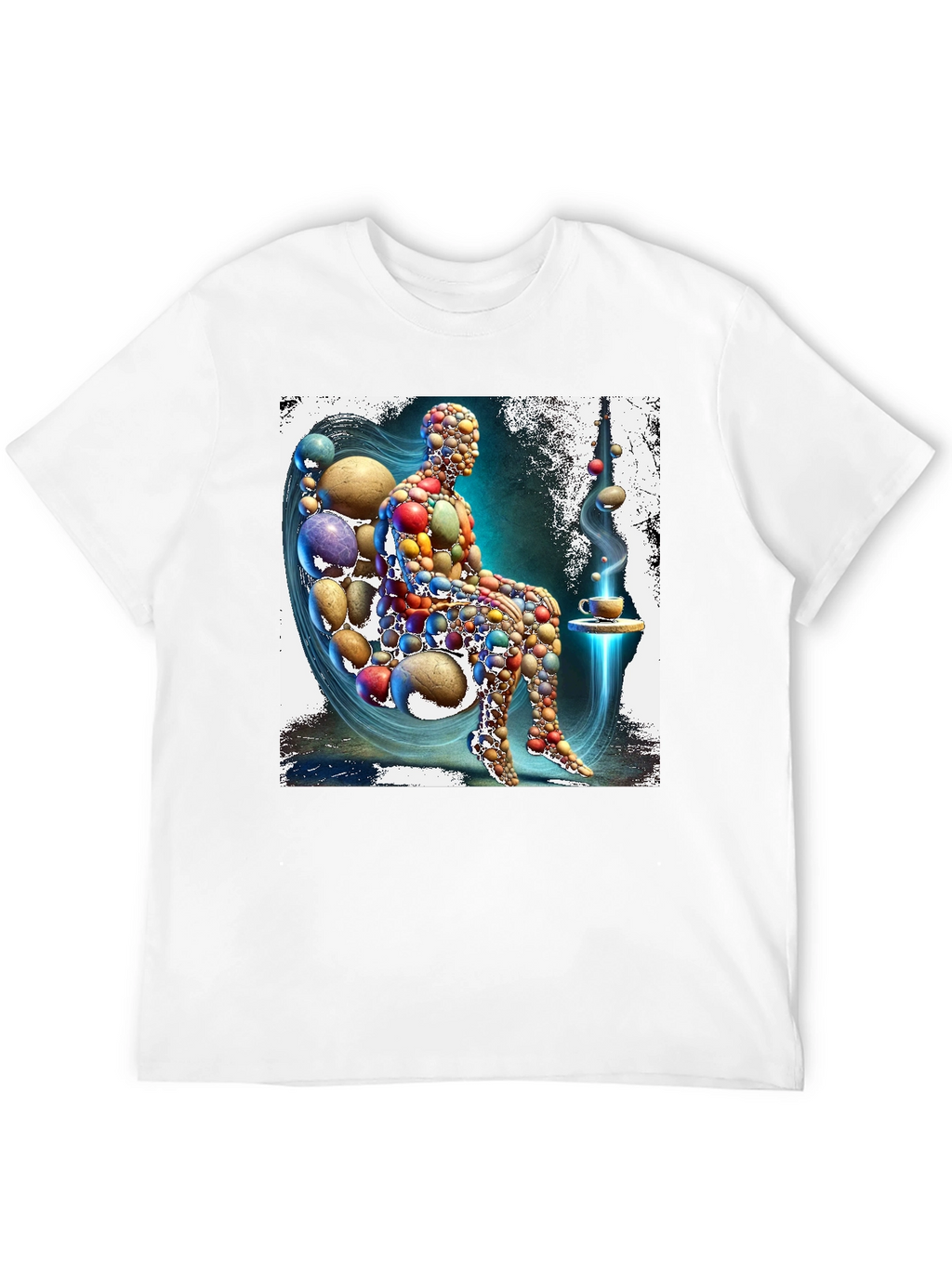 Abstract Pebble Person Black T-Shirt