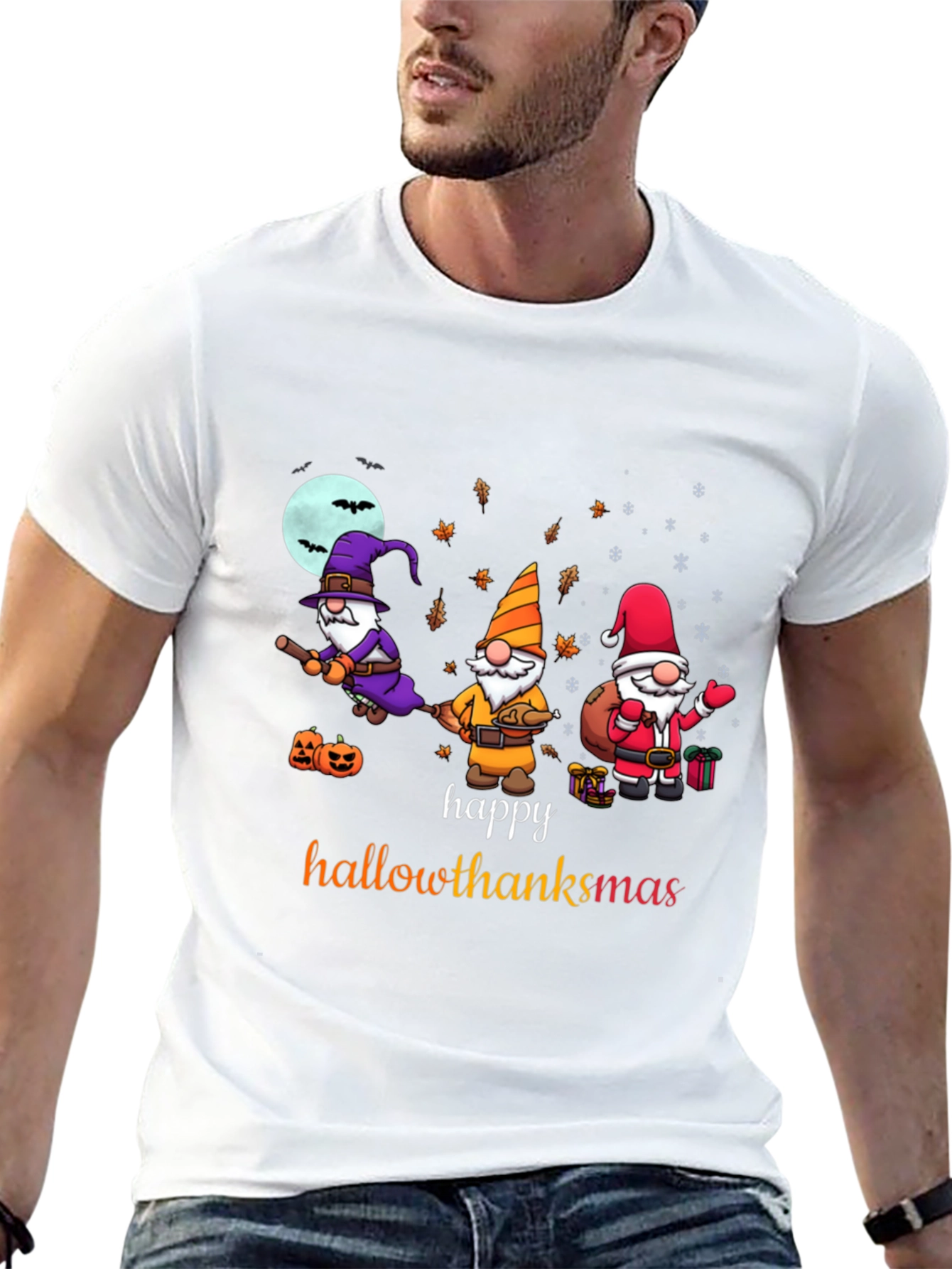 Happy Hallowthanksmas Graphic T-Shirt