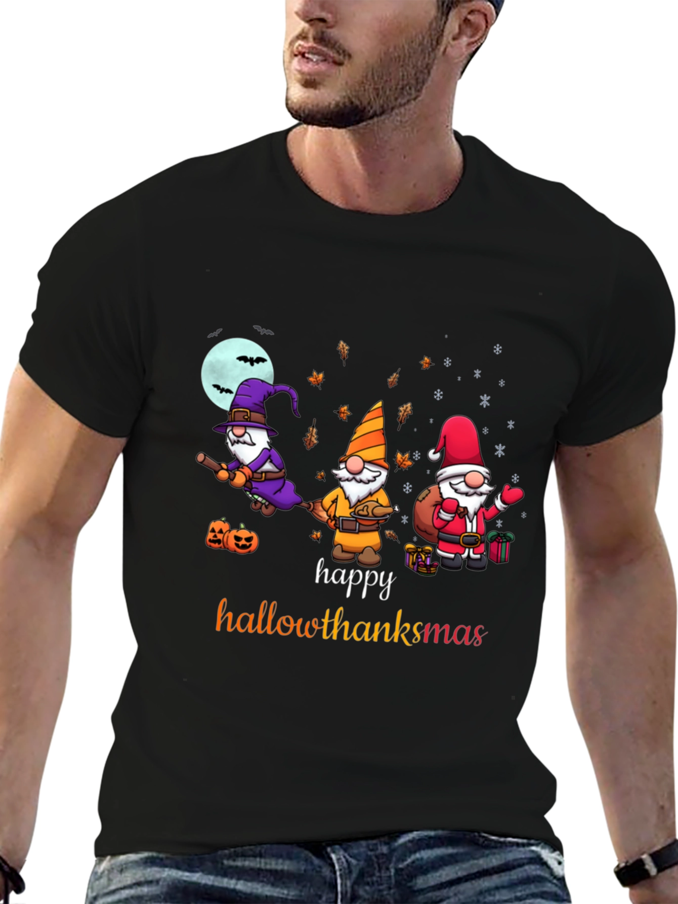Happy Hallowthanksmas Graphic T-Shirt