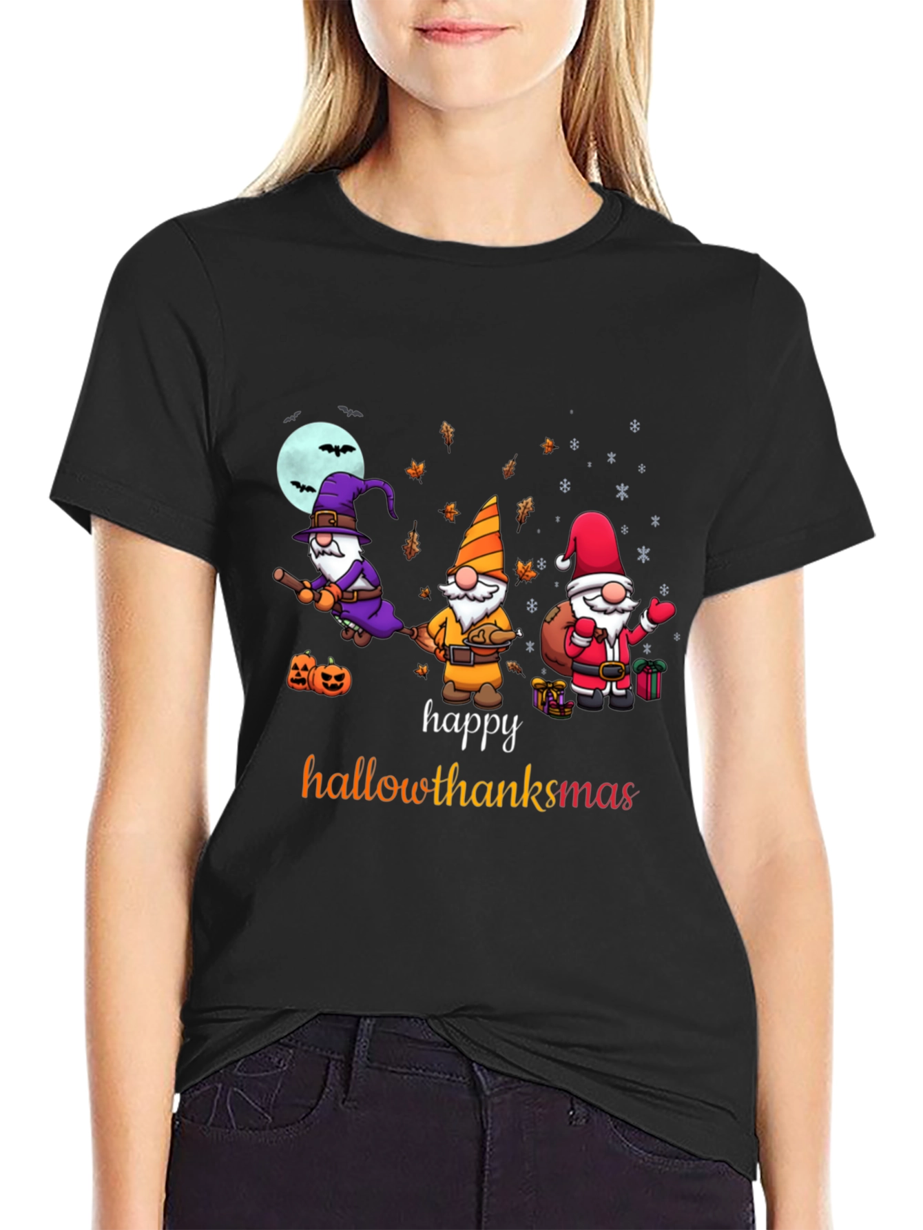 Happy Hallowthanksmas Graphic T-Shirt