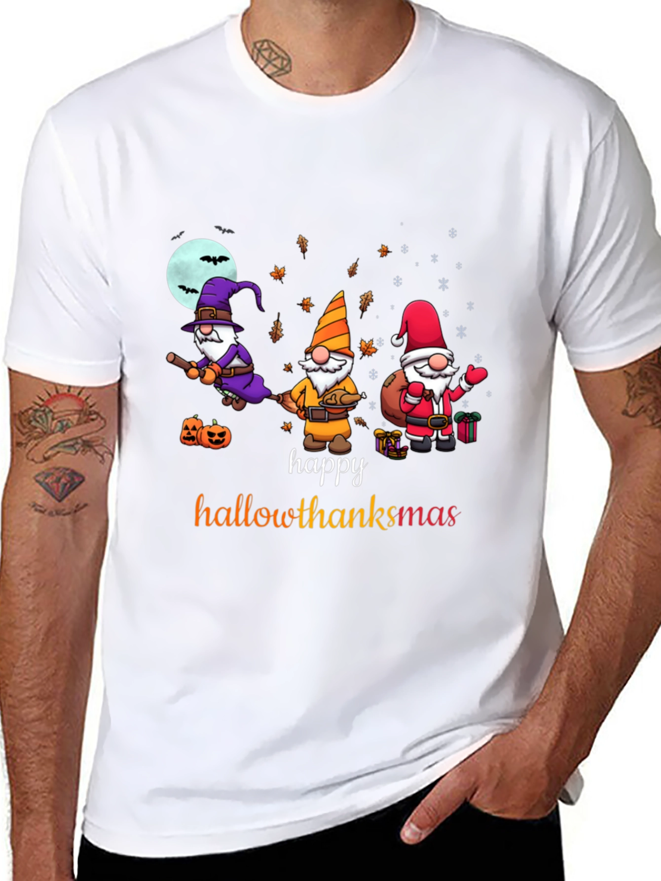 Happy Hallowthanksmas Graphic T-Shirt