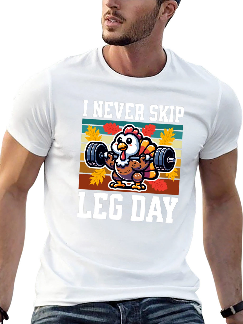 I Never Skip Leg Day Turkey Graphic T-Shirt