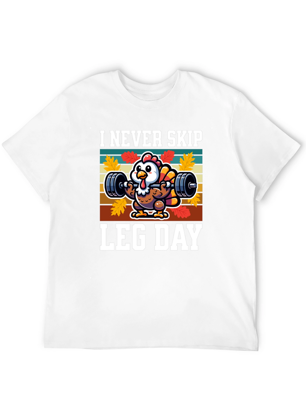 I Never Skip Leg Day Turkey Graphic T-Shirt