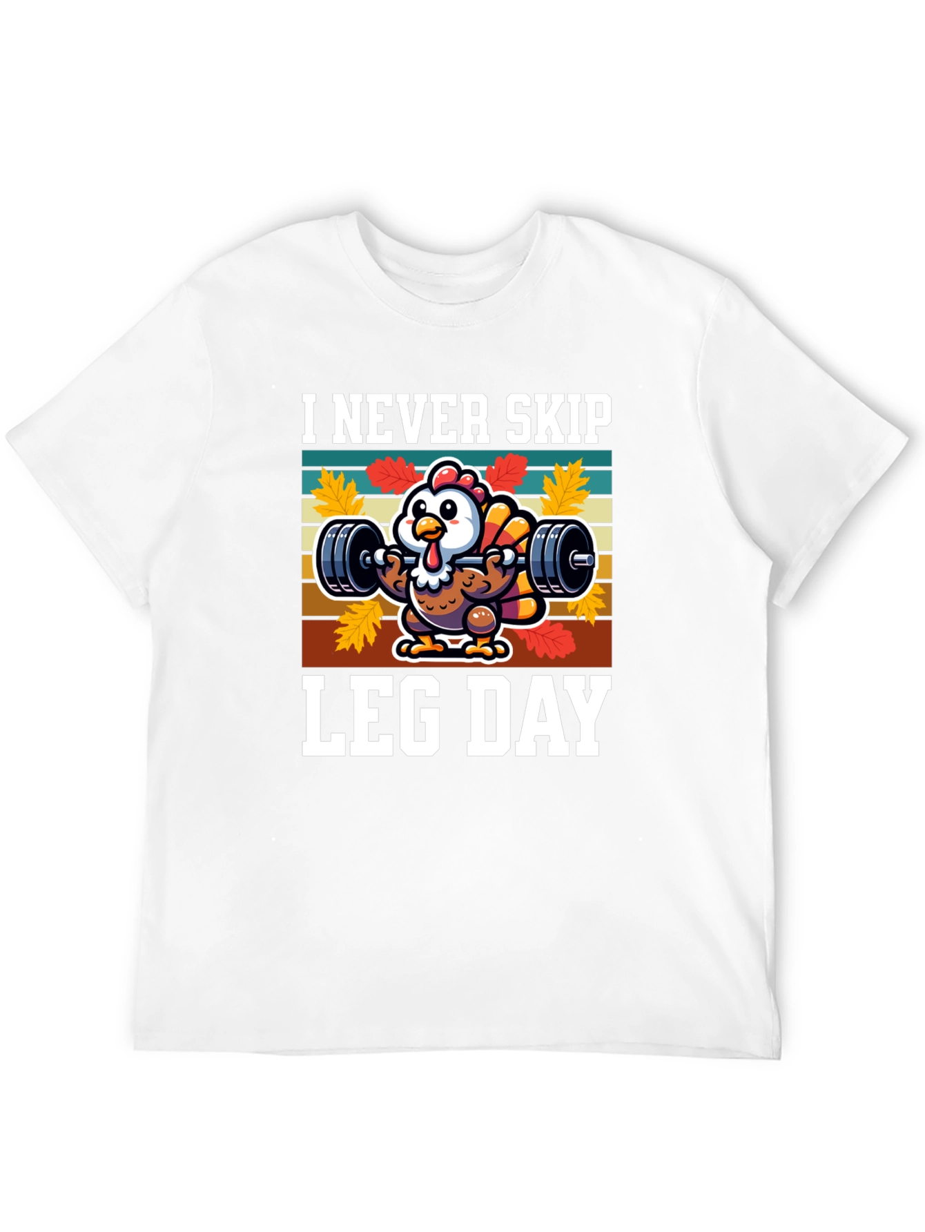 I Never Skip Leg Day Turkey Graphic T-Shirt