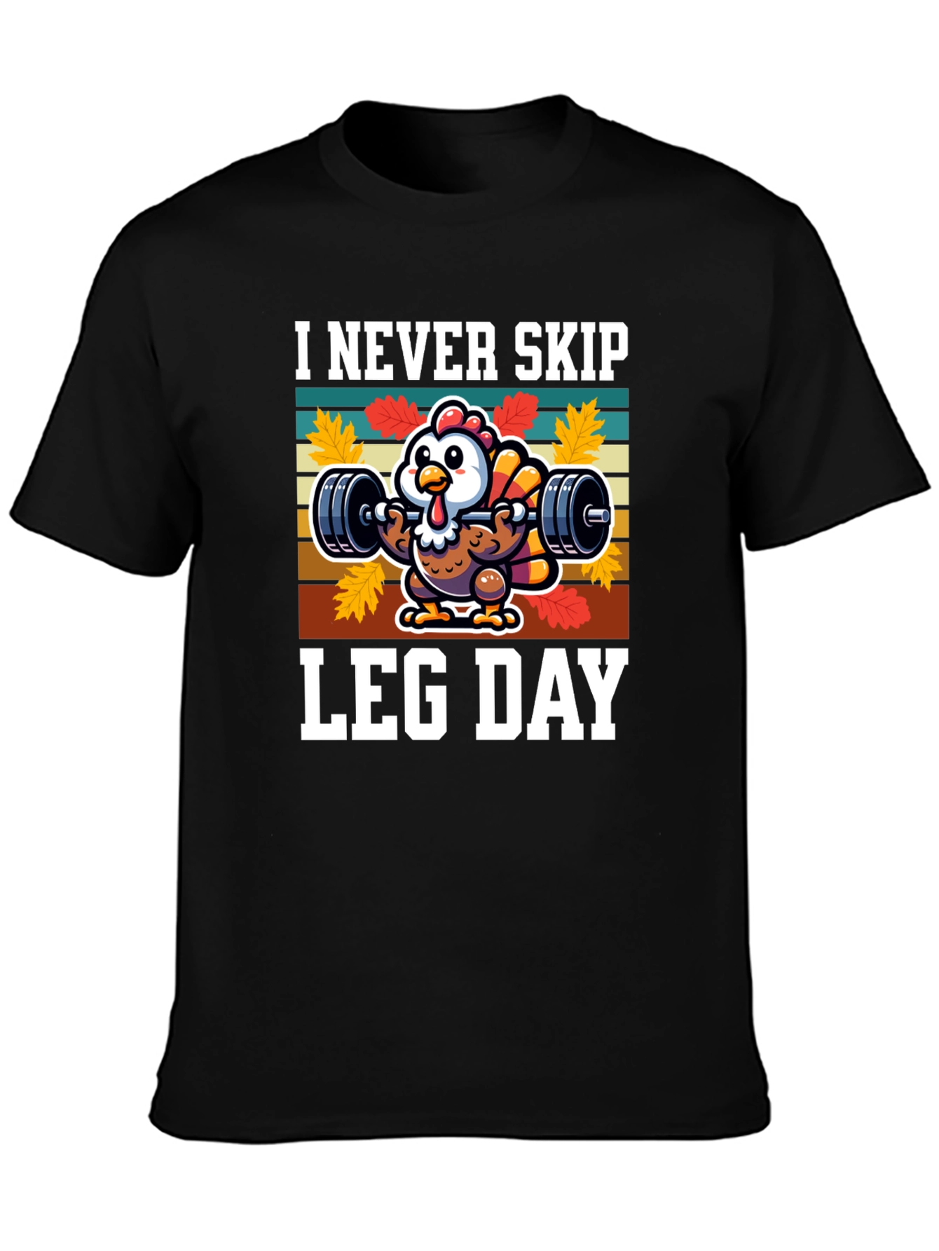 I Never Skip Leg Day Turkey Graphic T-Shirt