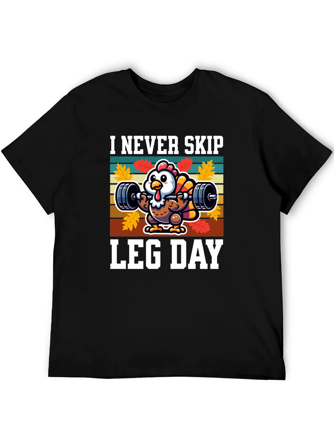 I Never Skip Leg Day Turkey Graphic T-Shirt