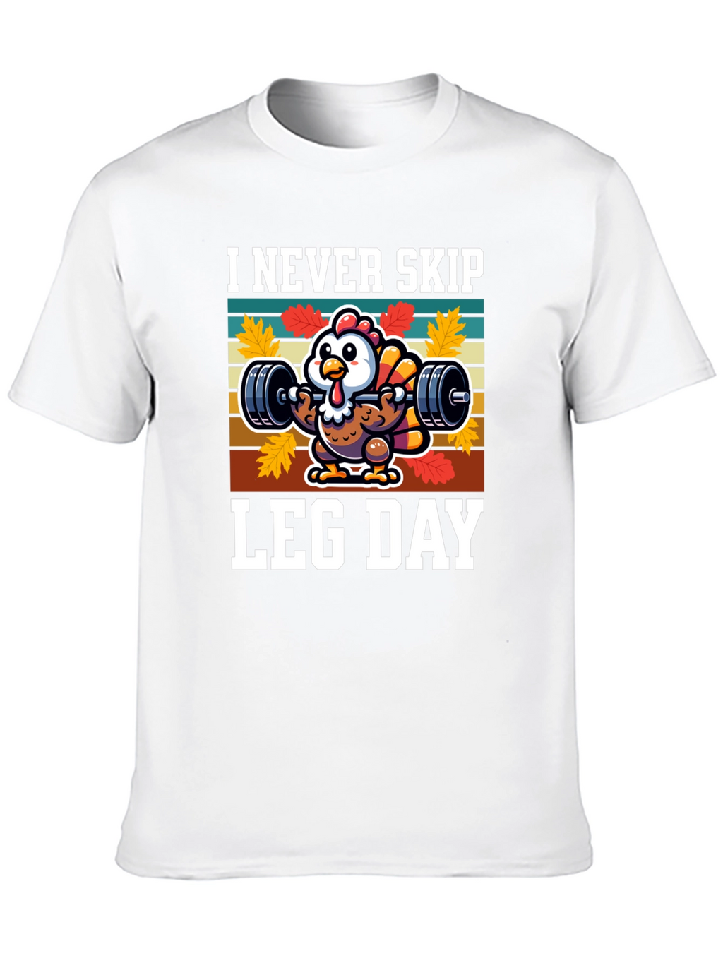 I Never Skip Leg Day Turkey Graphic T-Shirt