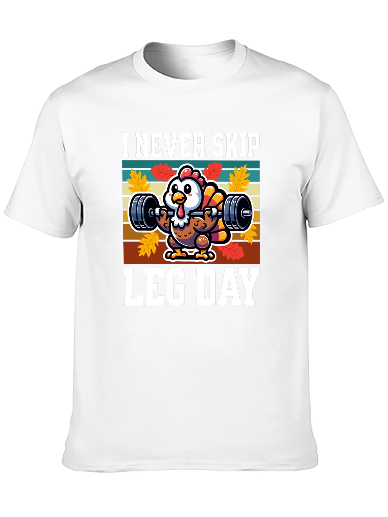 I Never Skip Leg Day Turkey Graphic T-Shirt