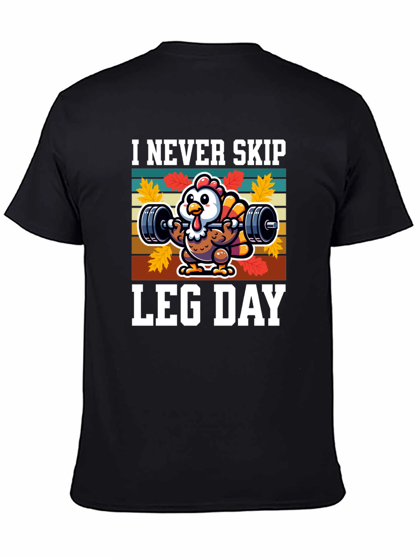 I Never Skip Leg Day Turkey Graphic T-Shirt