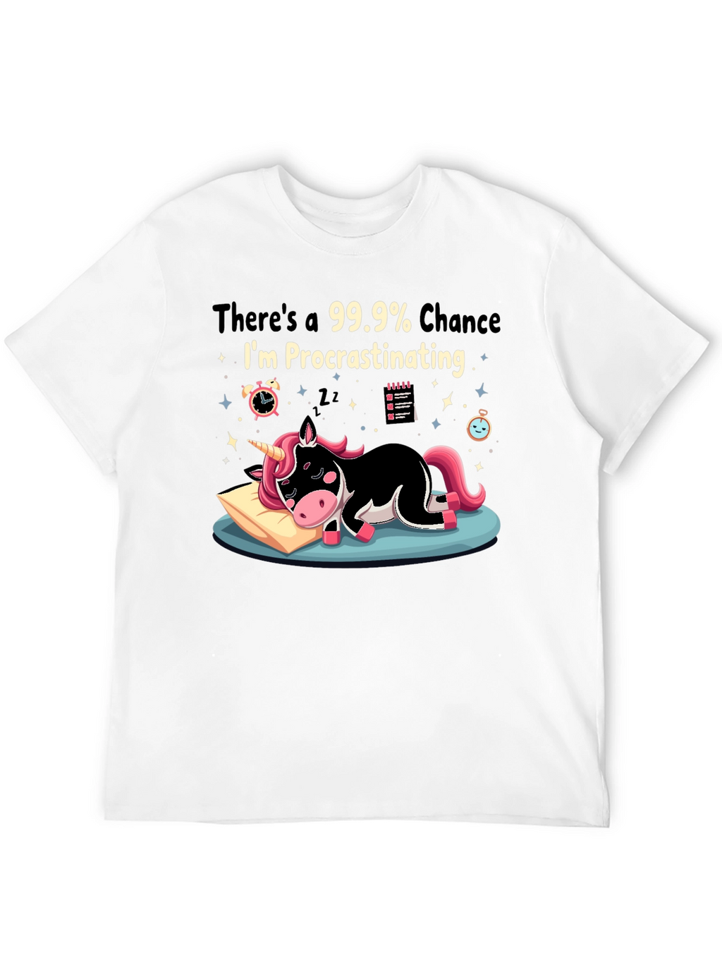 Procrastinating Unicorn Graphic Tee