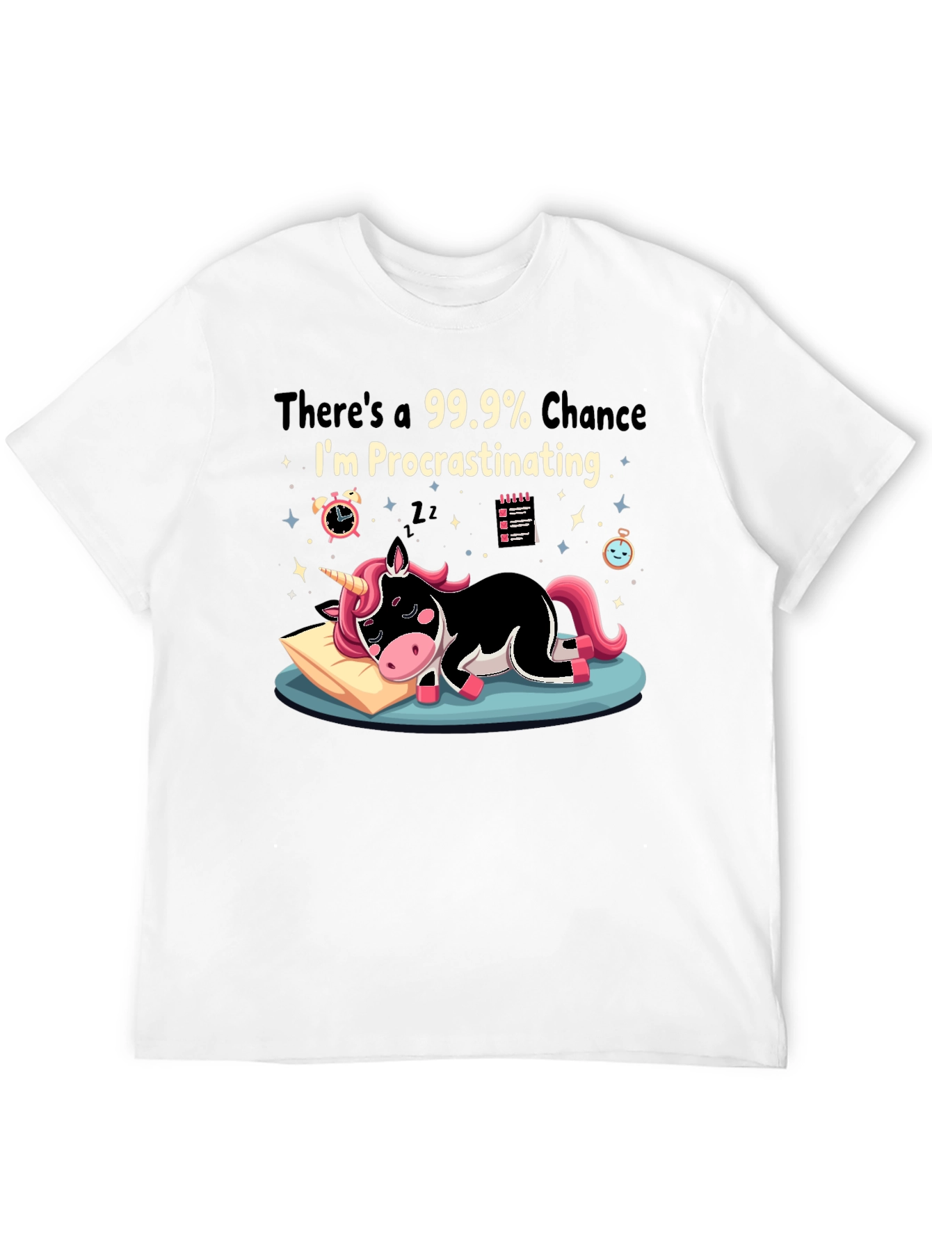 Procrastinating Unicorn Graphic Tee