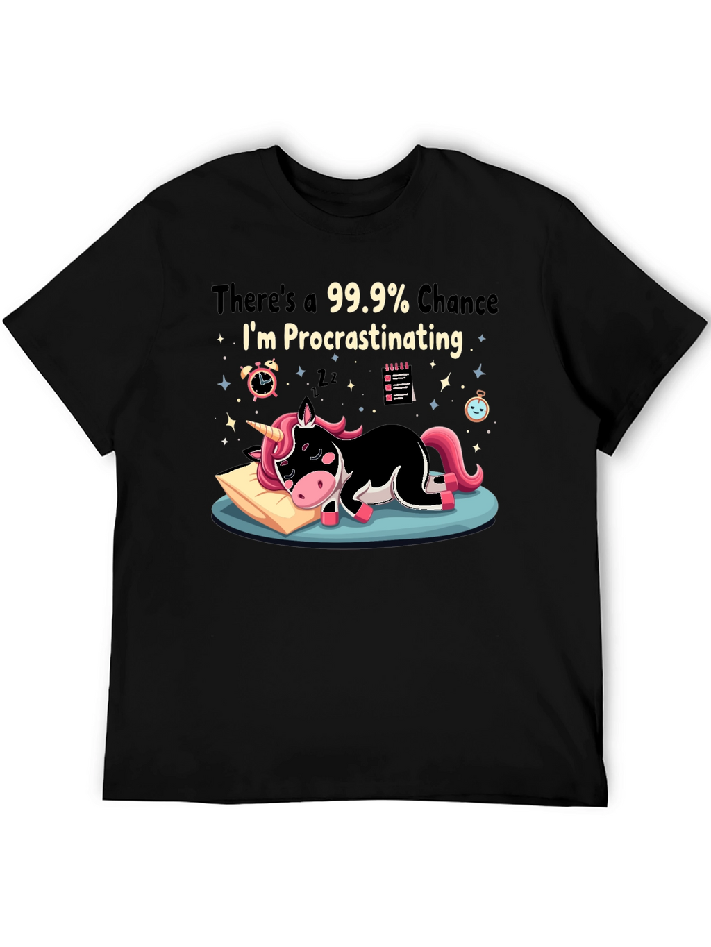 Procrastinating Unicorn Graphic Tee