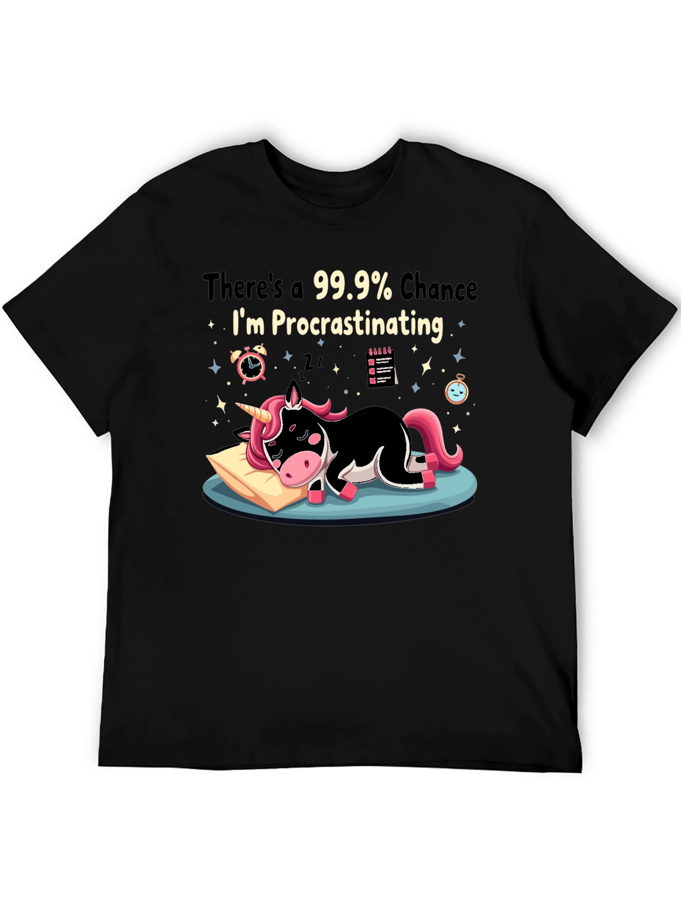 Procrastinating Unicorn Graphic Tee