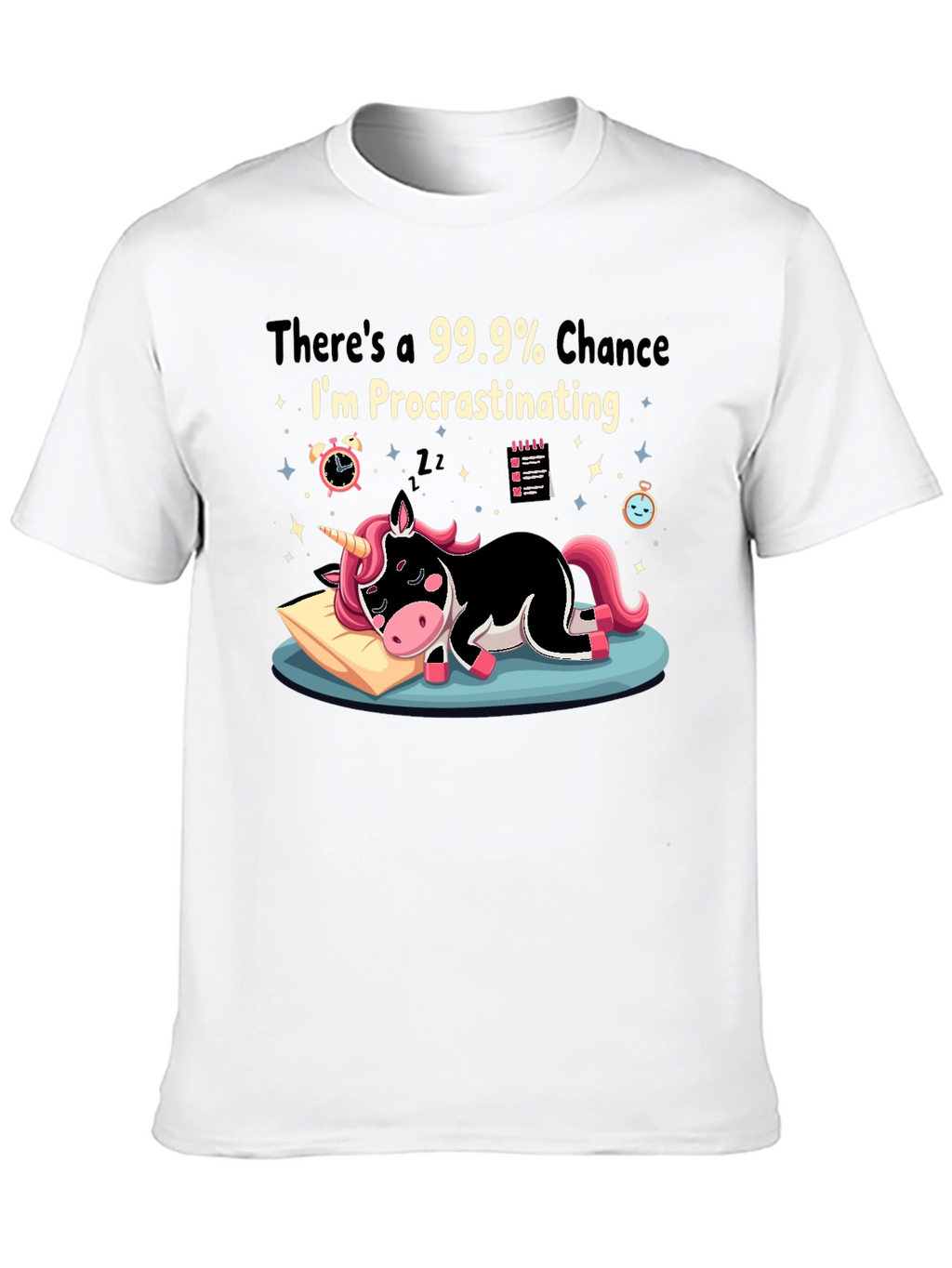 Procrastinating Unicorn Graphic Tee