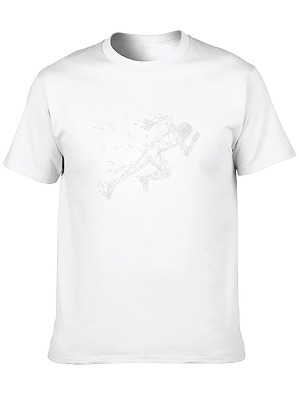 Geometric Runner Graphic T-Shirt - Black